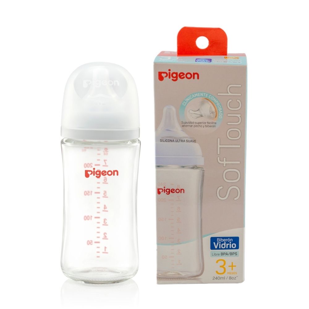 Biberon Peristaltico Boca Ancha Vidrio 240 Ml