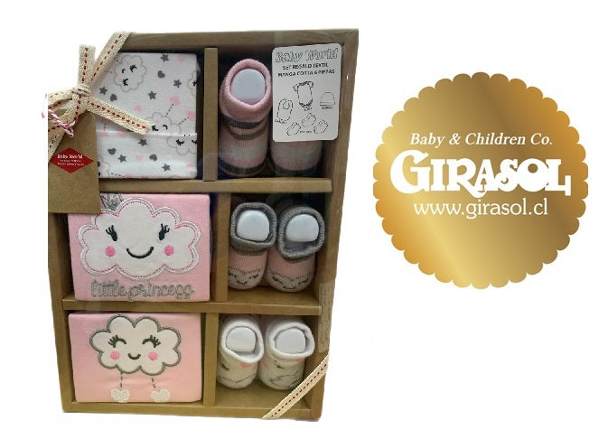 Set Regalo Textil Algodón Manga Corta 6 Piezas