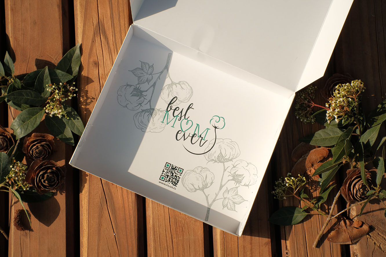Baby Shower FILIUS Box Dúo Pack Miton + Gorro Recien Nacido Algodon Producto Chileno