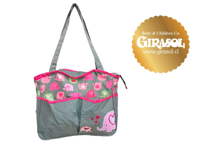 Bolso Maternal Elephant Pink