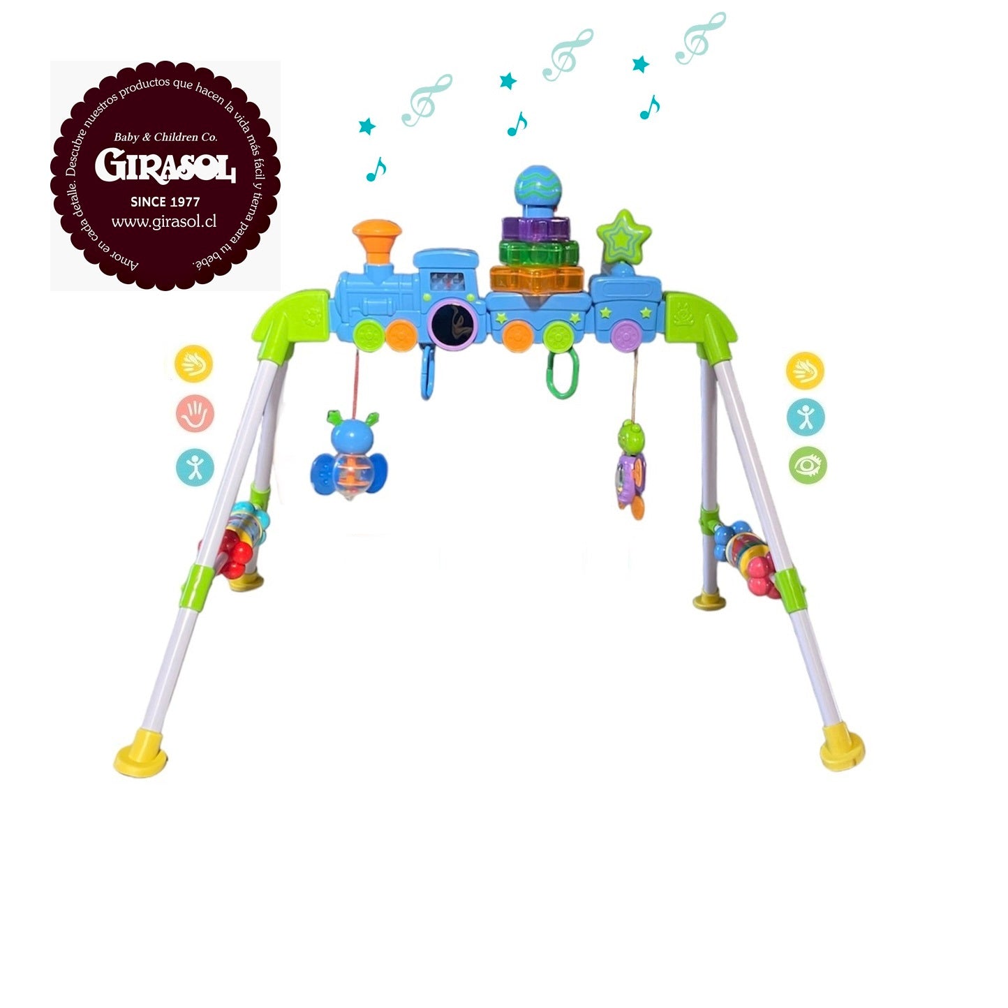 Gimnasio Interactivo Tren Musical con Luces