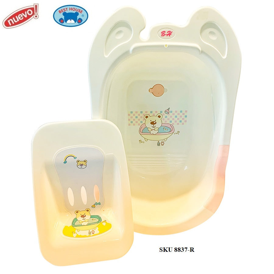 Bañera Larga Con Asiento Adaptador