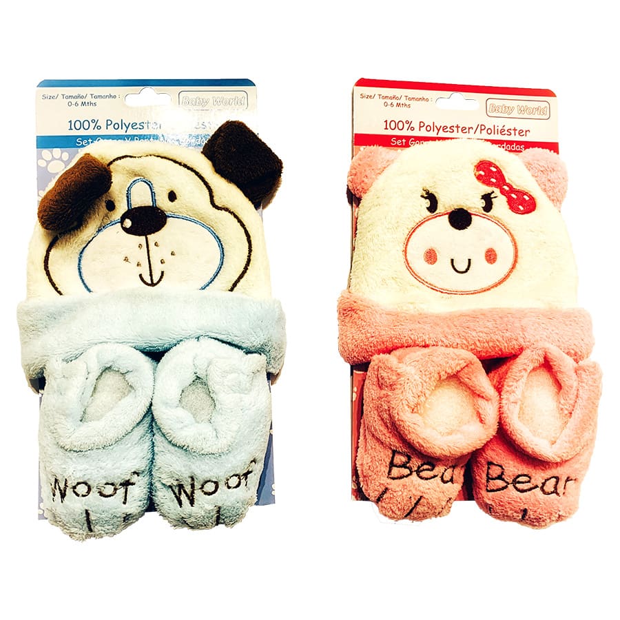 Set Gorro Pantuflas Baño