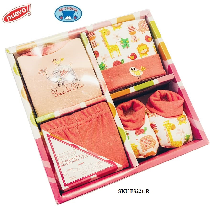 Set De Regalo De Vestir Recien Nacido 4Pcs Best House