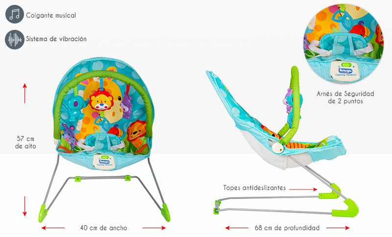 Silla Nido Vibradora Musical Jirafa