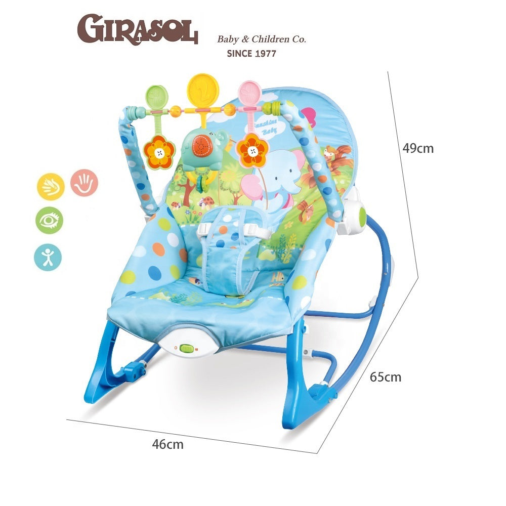 Silla Mecedora Musical Vibradora Elefante 18 Kg