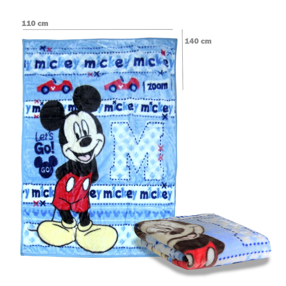 Frazada Licencia Original Disney Mickey Celeste 140x110 cm