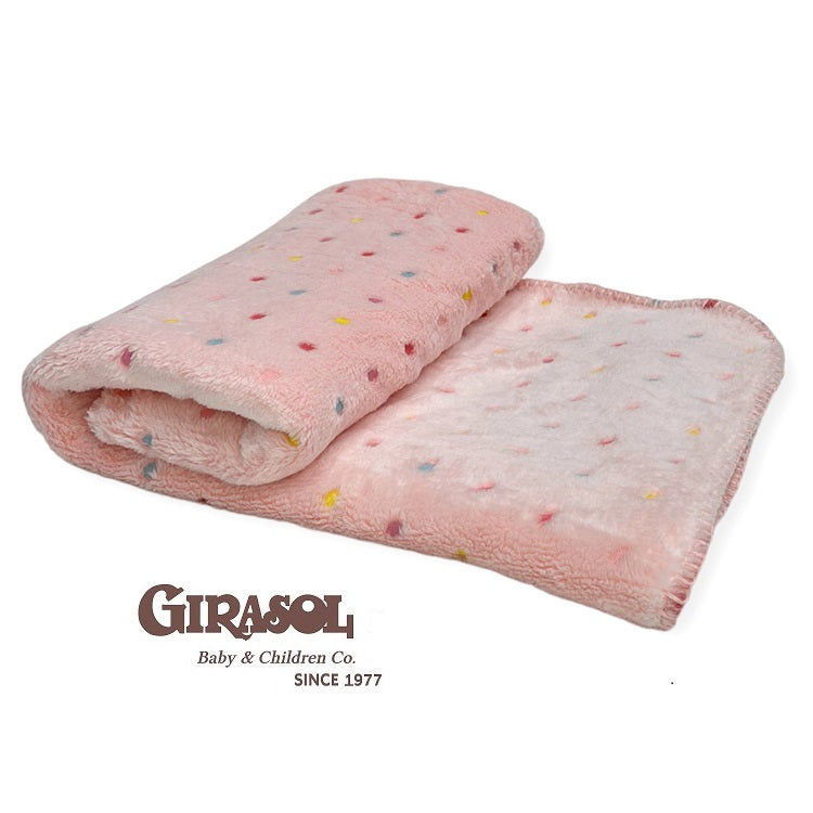 Manta Sherpa Flannel Pintas - ROSADO