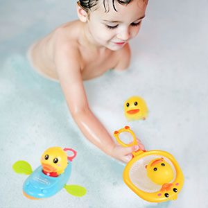Set Baño Patos Acuáticos Nube Fluvial