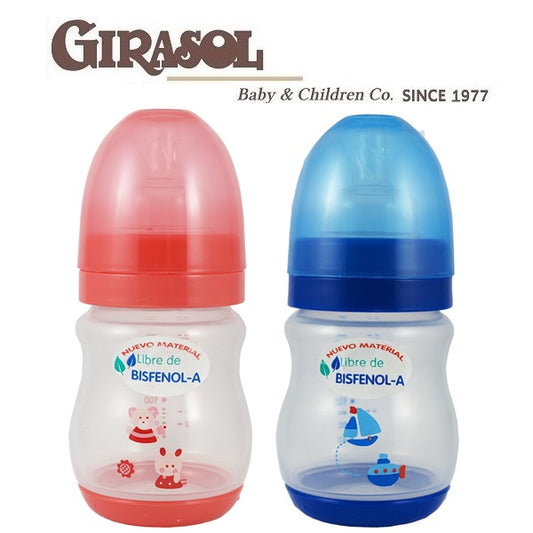 Biberon Diseño Infantil Con Tapa Rosca Plástico 160 Ml