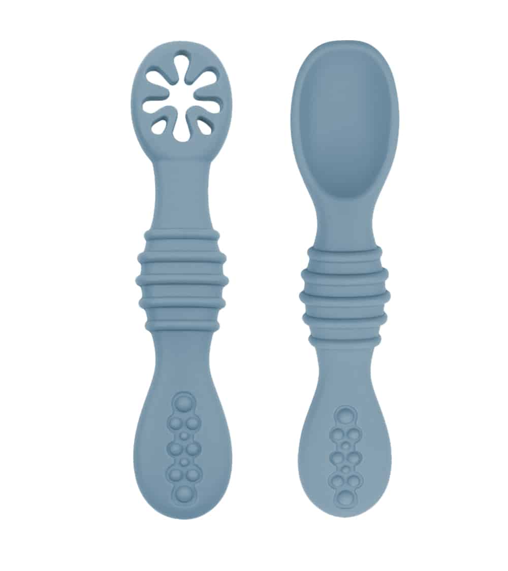 Set Cucharas Silicona Flexibles Bebés - CELESTE