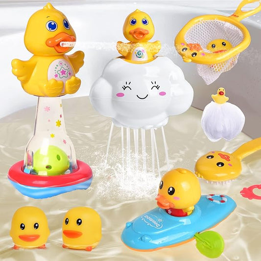 Set Baño Patos Acuáticos Nube Fluvial