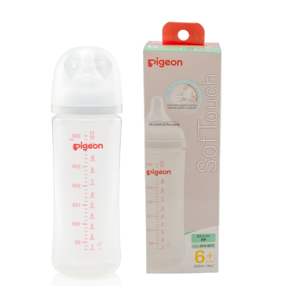 Biberon Peristaltico Boca Ancha Plastico 330 Ml - TRANSPARENTE