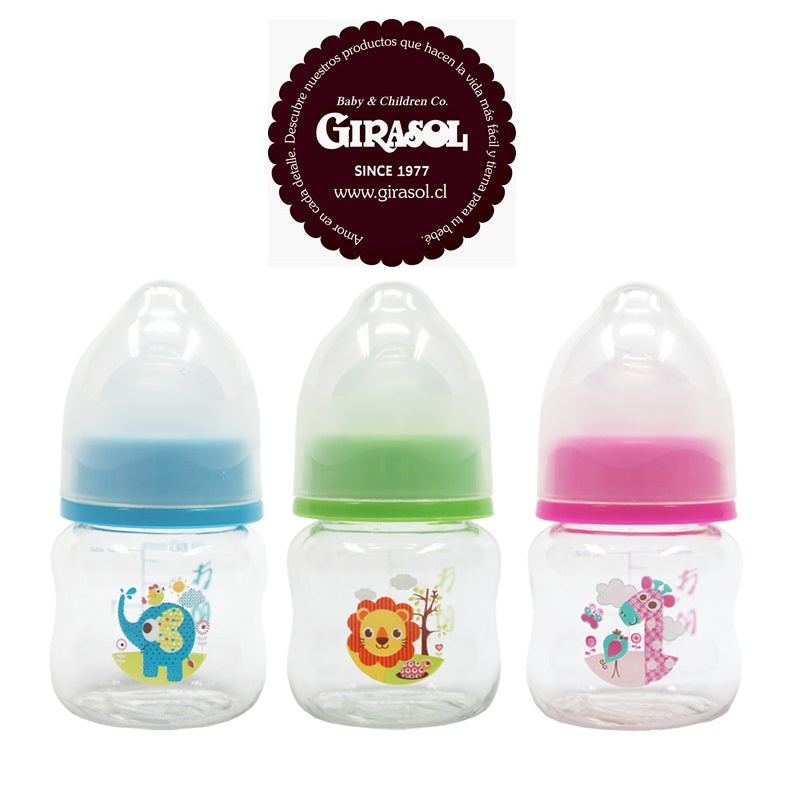 Mini Biberón Patito Diseño Infantil 60 ml