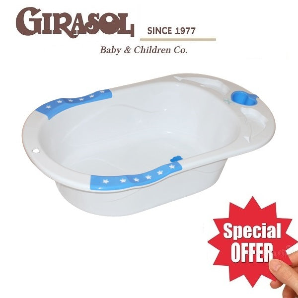 Bañera Grande Súper Size con Tapón De Descarga - CELESTE