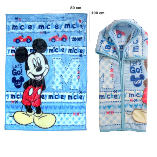 Saco Frazada con Broche Plush Mickey 80x100 cm