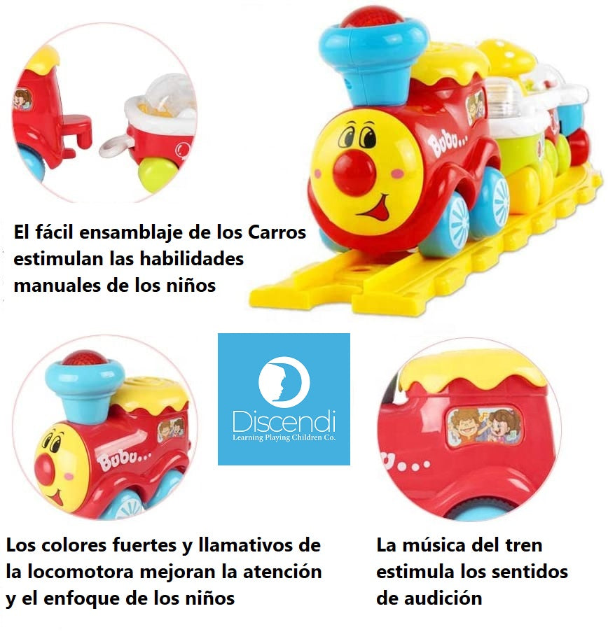 Tren Musical Interactivo Con Vagones Y Luces