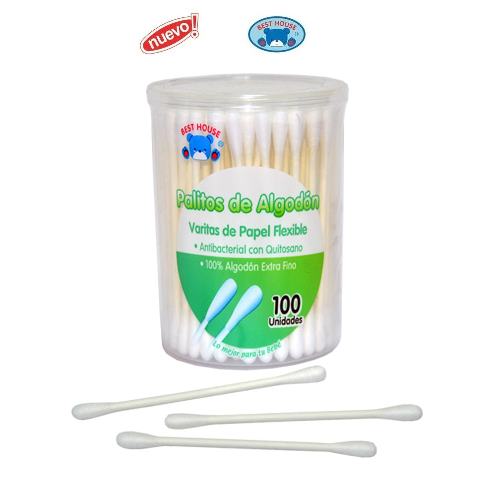 Bastones De Papel Flexible Para Oidos 100 Pcs
