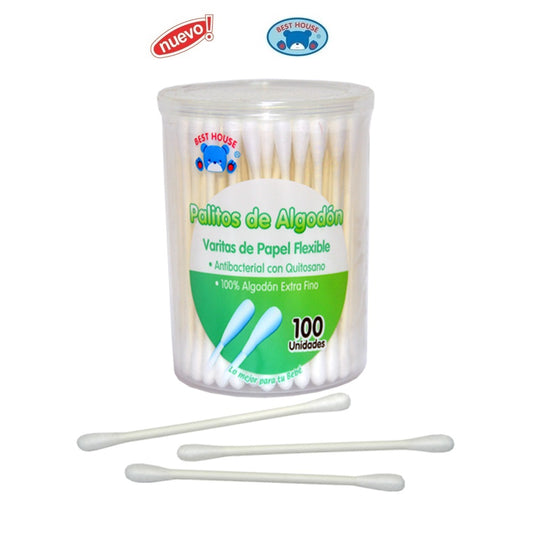 Bastones De Papel Flexible Para Oidos 100 Pcs