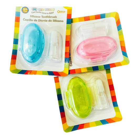 Cepillo Dental Dedo Silicona Estuche