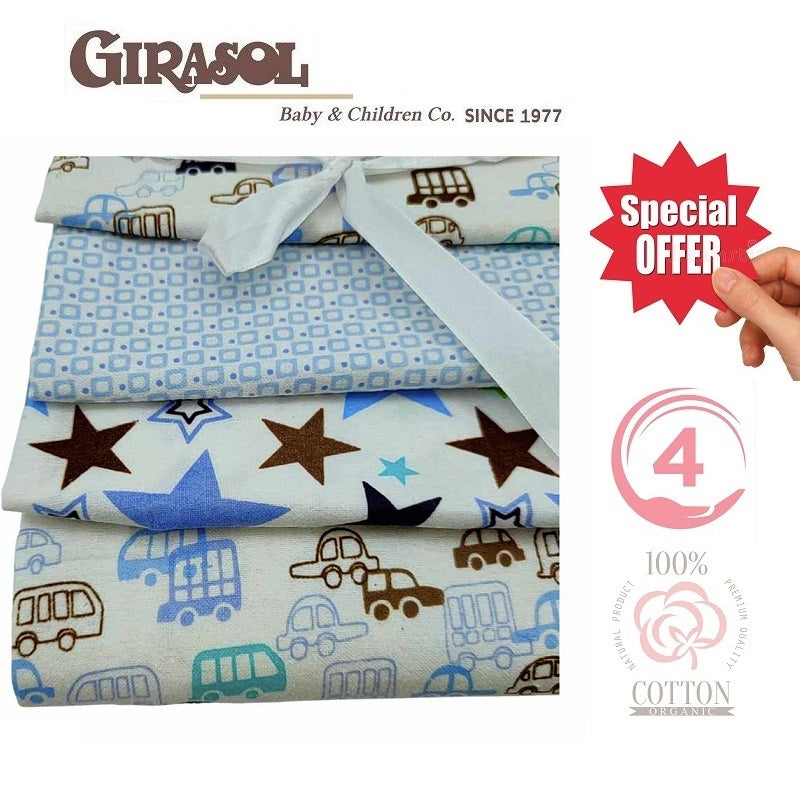 Set 4 tutos 100% algodón para bebé